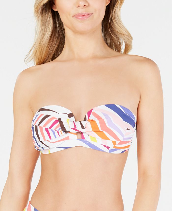 Kate Spade New York Womens Bandeau Bow Bra Convertible Bikini Top