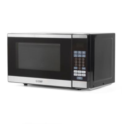 Commercial Chef - .7 Cu. Ft. Microwave, Stainless Steel