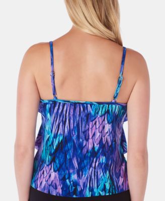 MagicSuit Women's Solid Tankini Top - Soft Cup Wireless Swimsuit Top With Side Ties