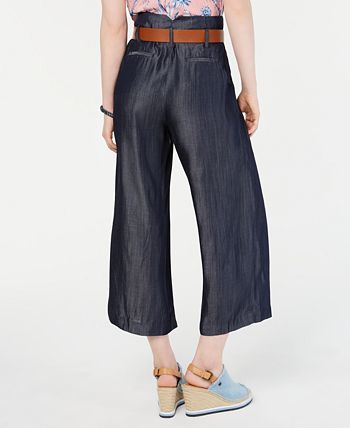Tommy Hilfiger High-Waist Belted Pants, Created for Macy's - Macy's