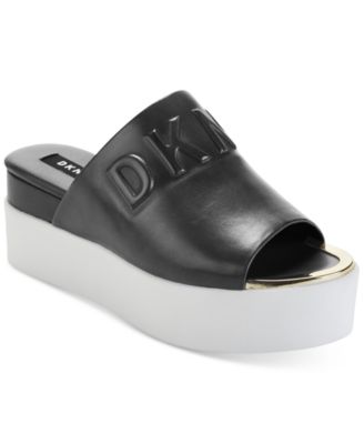 dkny covo platform slide sandals