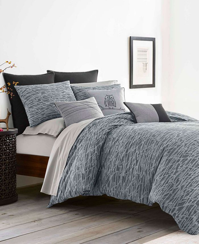 ED Ellen Degeneres Ellen Degeneres Boceto Grey Duvet Cover Set, King