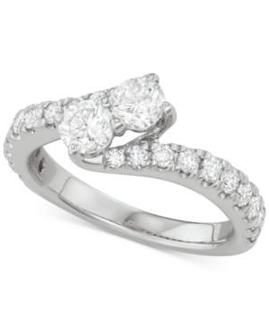 image of Diamond Bypass Engagement Ring (1-1/2 ct. t.w.) in 14k White Gold