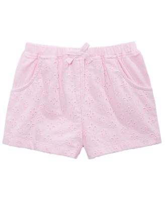 First Impressions - Baby Girls Eyelet Cotton Shorts