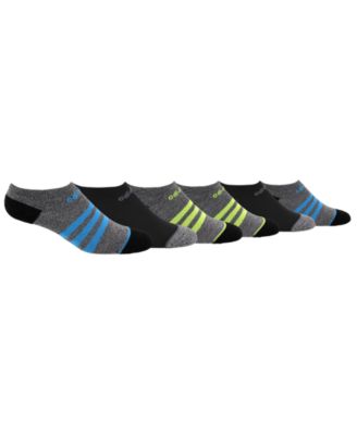 adidas - Little & Big Boys 6-Pack 3-Stripe No-Show Socks