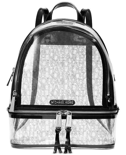 Michael Kors Rhea Clear Logo Backpack & Reviews Handbags