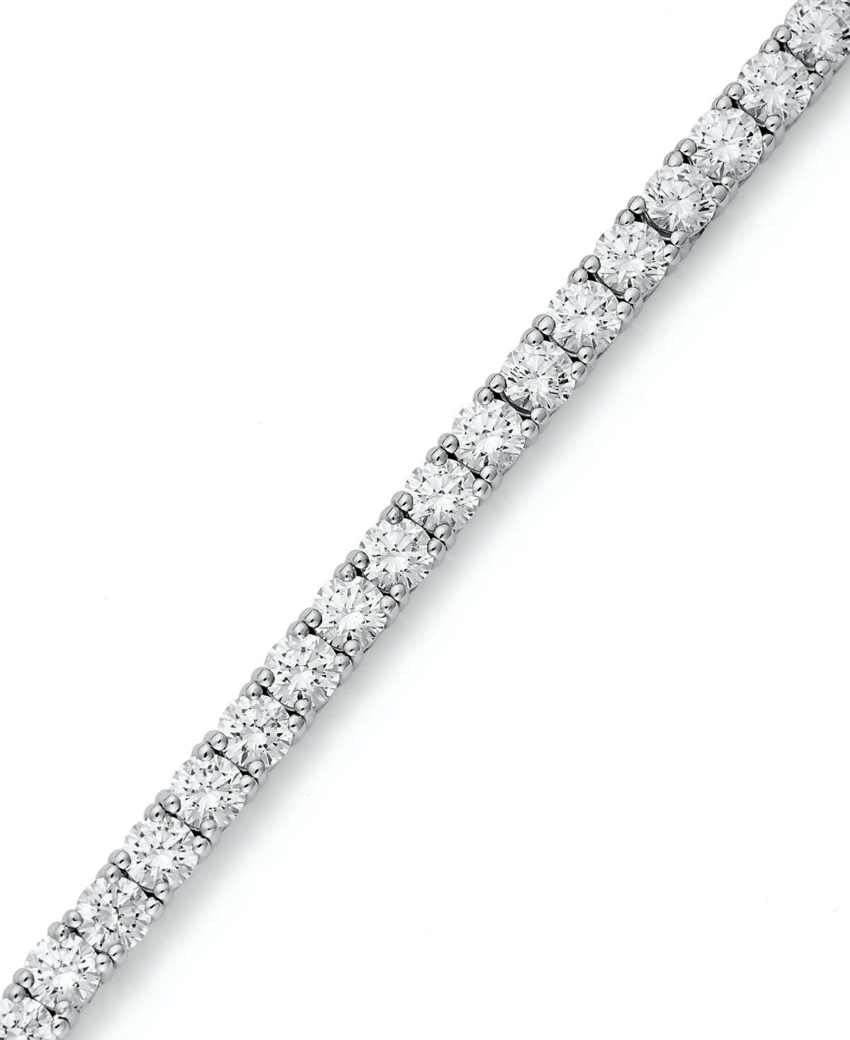 Shop Arabella Sterling Silver Bracelet, Cubic Zirconia Tennis Bracelet (20-1/4 Ct. T.w.)
