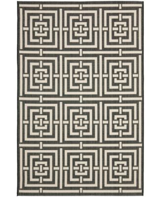 Safavieh Courtyard CY6937 Black and Bone 8' x 11' Outdoor Area Rug - Macy's