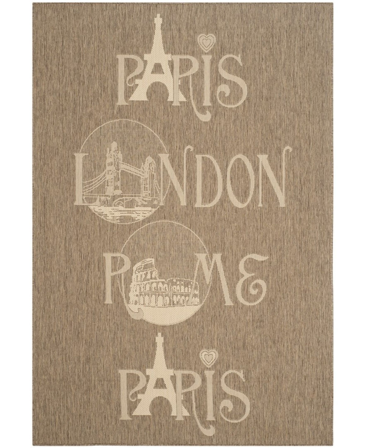 Safavieh Courtyard Brown and Beige 8' x 11'2in Sisal Weave Outdoor Area Rug - Brown