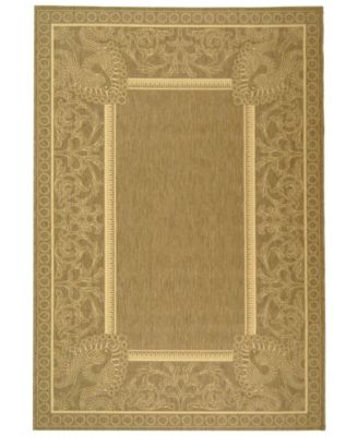 Courtyard Brown and Natural 2'3" x 12' Runner Area Rug