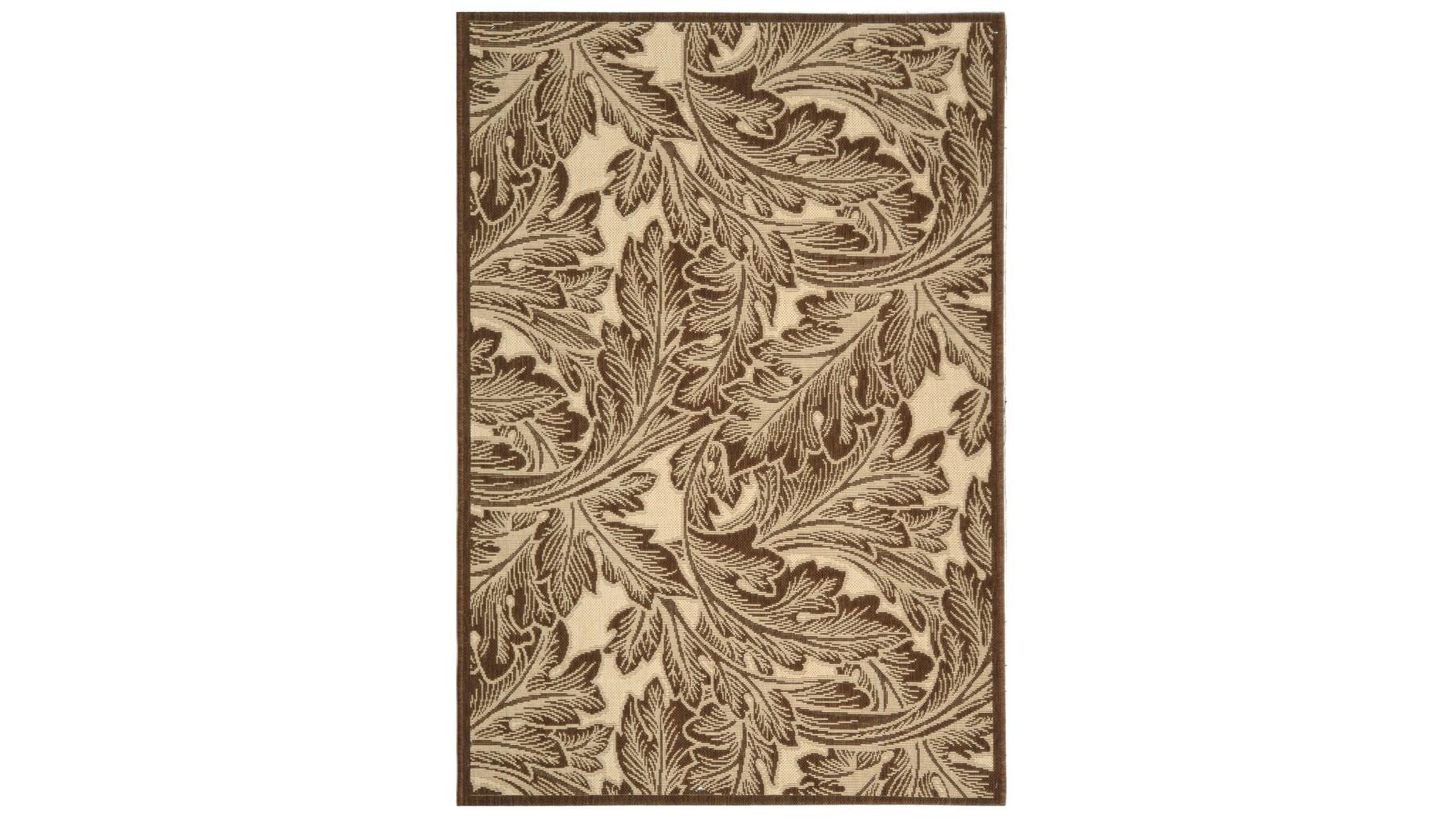 Safavieh Courtyard CY2996 Natural and Chocolate 8' x 11' Outdoor Area Rug