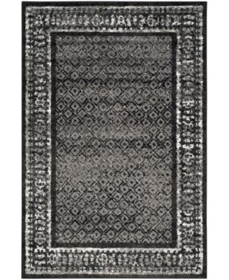 Adirondack Black and Silver 4' x 6' Area Rug