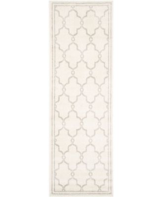 Amherst Ivory and Light Grey 2'3" x 15' Runner Area Rug