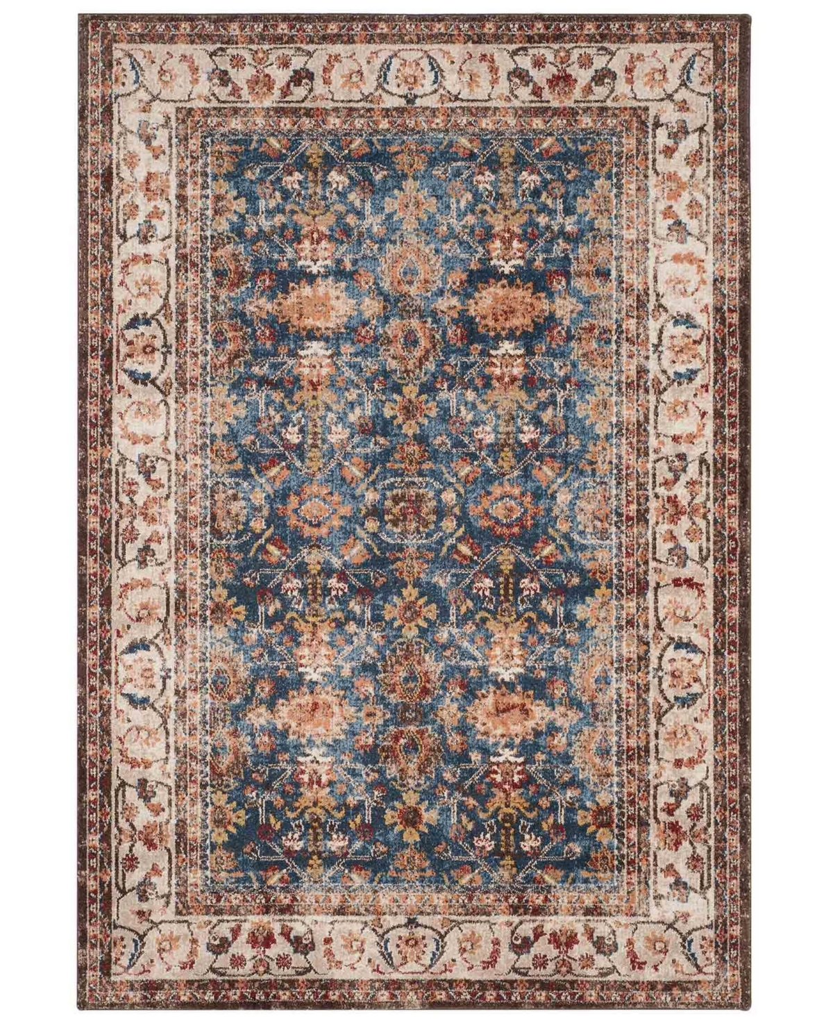 Safavieh Bijar Royal and Ivory 6'7in x 9' Area Rug - Red
