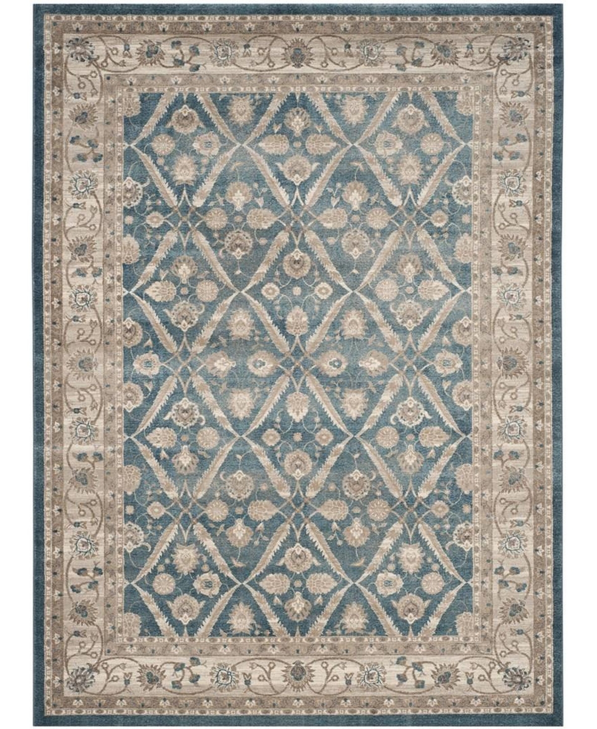 Safavieh Sofia Blue and Beige 11' x 15' Area Rug - Blue