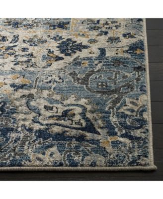 Carmel Ivory and Blue 3' x 5' Sisal Weave Area Rug