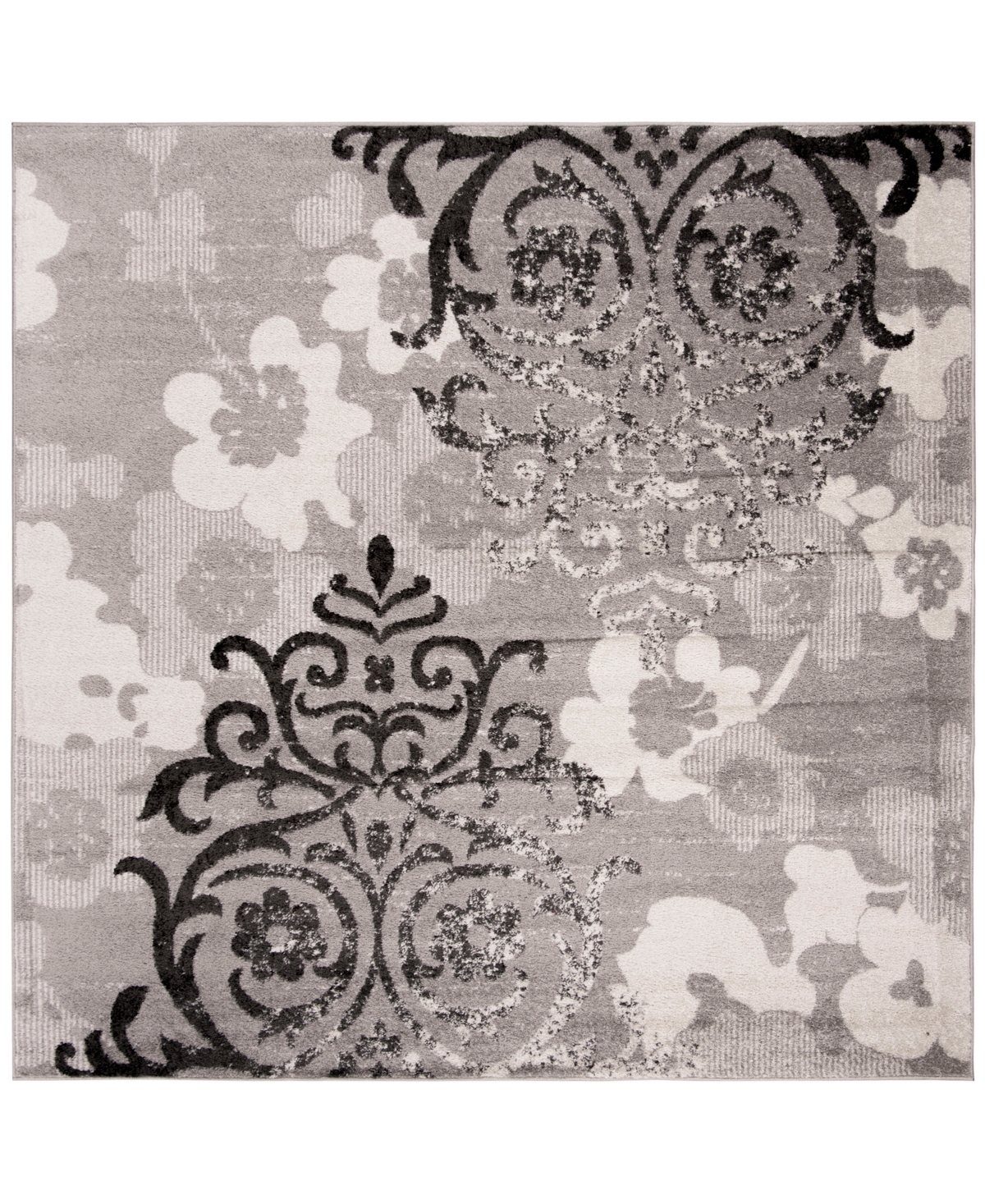 Safavieh Adirondack Silver and Ivory 9' x 9' Square Area Rug - Silver