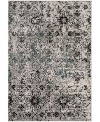 Adirondack Gray and Black 8' x 10' Area Rug