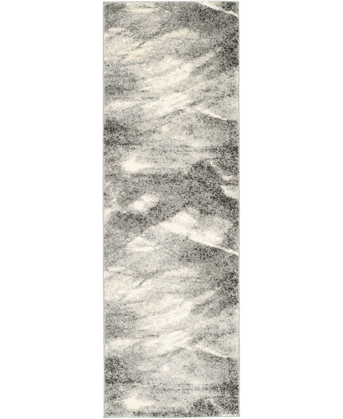 Safavieh Retro Grey and Ivory 2'3in x 21' Runner Area Rug - Gray