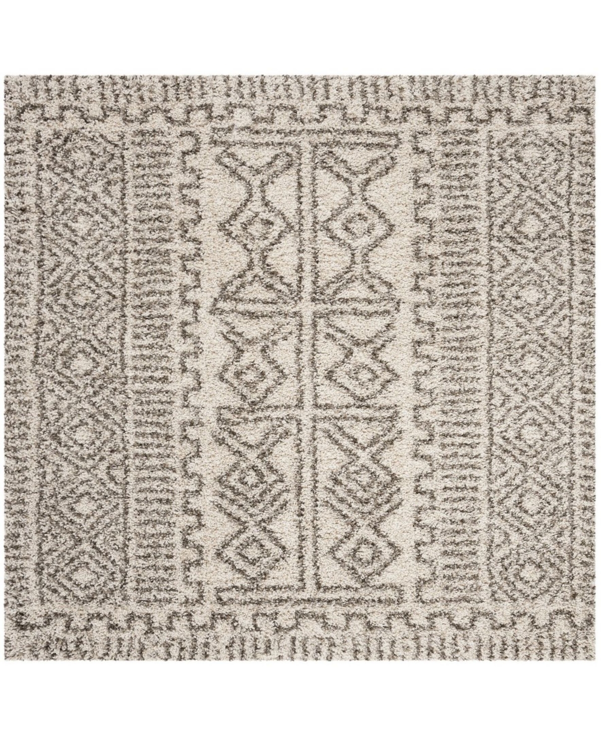 Safavieh Hudson Ivory and Gray 7' x 7' Square Area Rug - Ivory