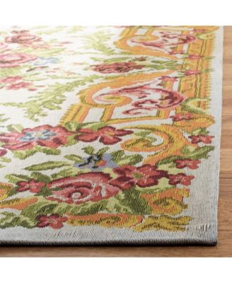 Classic Vintage Ivory and Rose 4' x 6' Area Rug