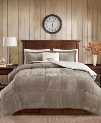Alton Plush to Sherpa Down Alternative 4-Pc. Comforter Set, King