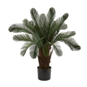 Nearly Natural 2' Cycas Artificial Tree, Uv Resistant In Green