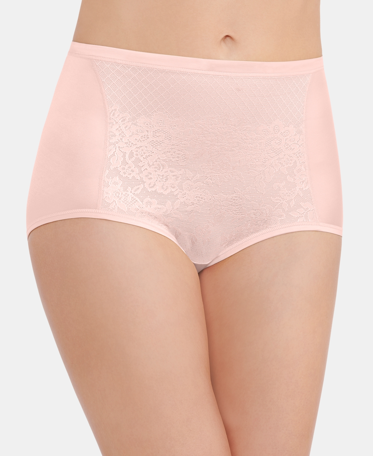 Women's Smoothing Comfort with Lace Brief Underwear - Champagne (Nude 5)