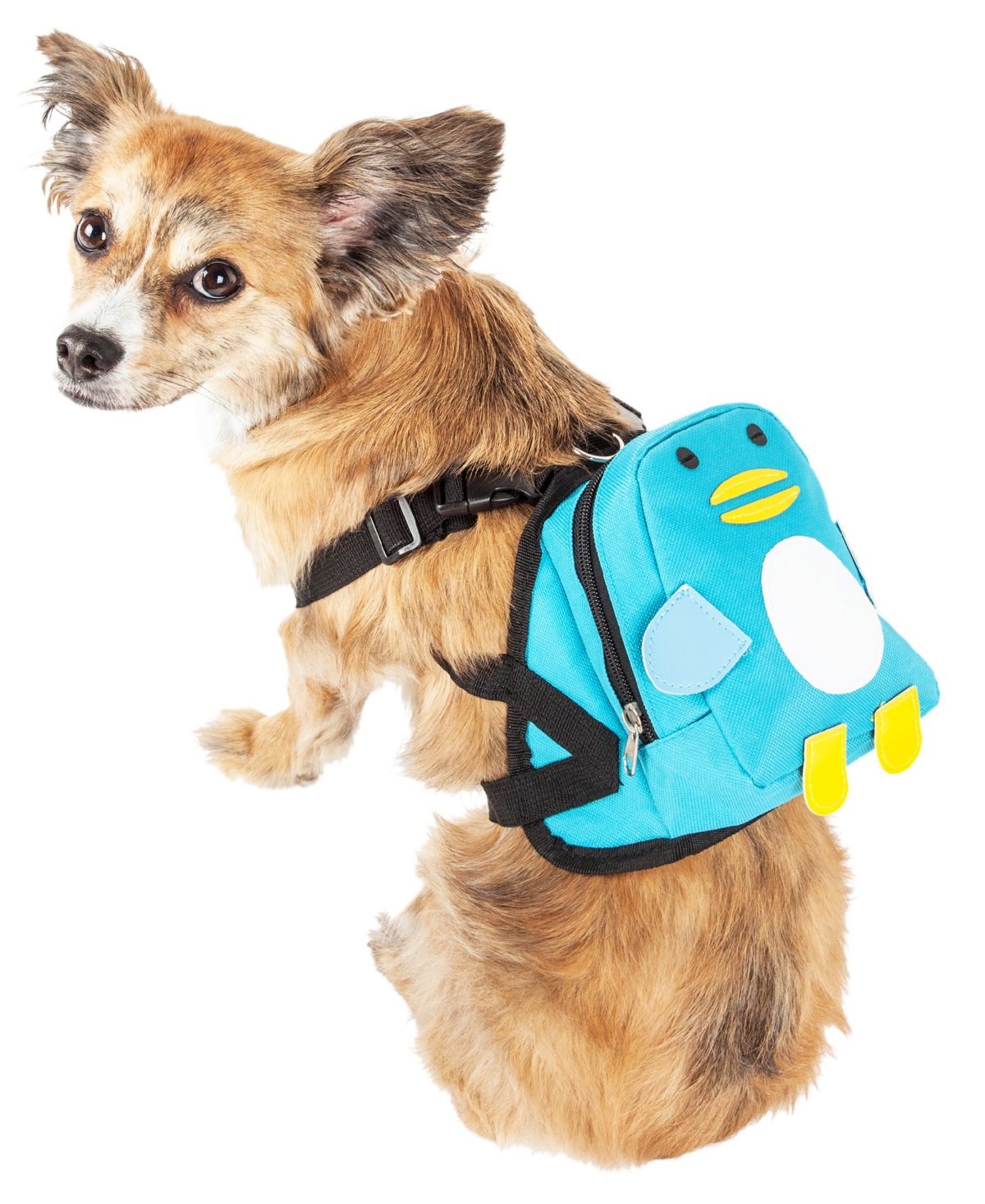 'Waggler Hobbler' Compartmental Animated Dog Harness Backpack - Blue
