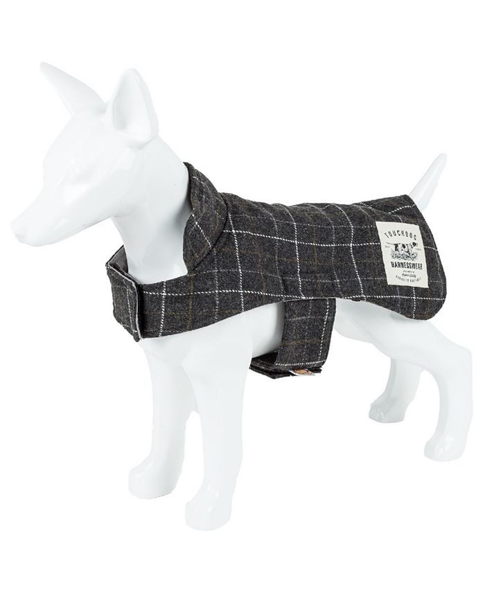Touchdog 2-in-1 Windowpane Plaided Dog Jacket with Matching Reversible ...