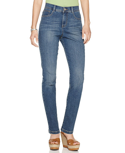 Style & Co Petite Tummy-Control Slim-Leg Jeans, Only At Macy's