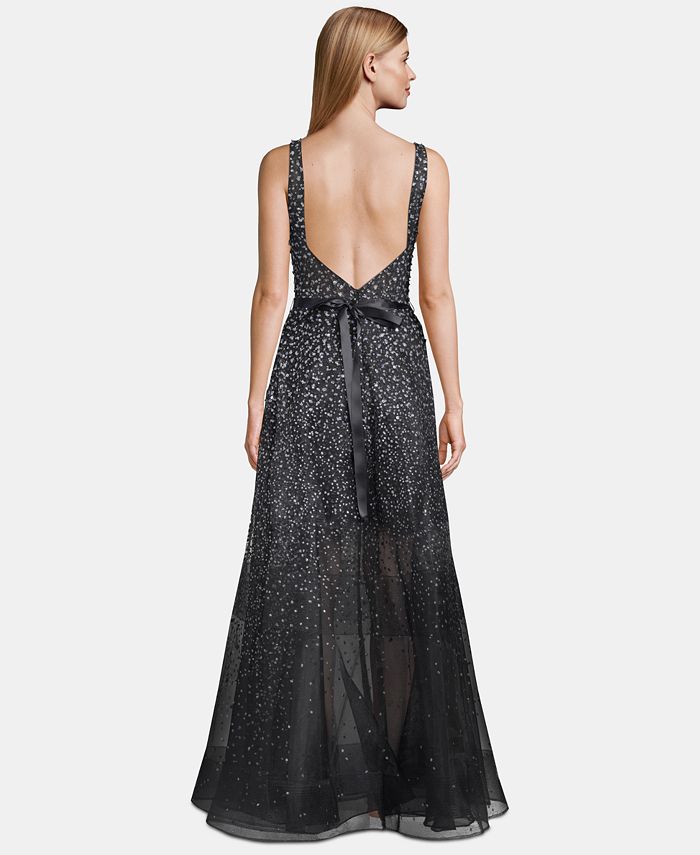 betsy and adam glitter print gown