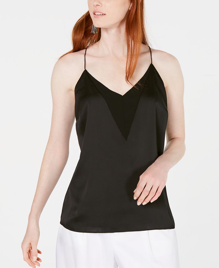 Bar III Contrast-Yoke Camisole Top, Created for Macy's & Reviews - Tops ...