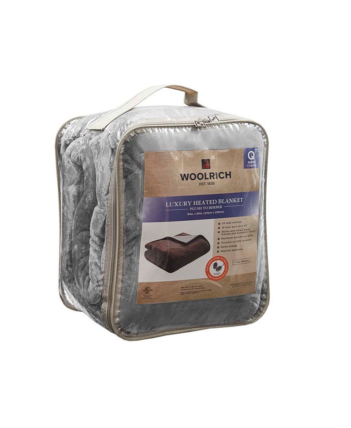 Woolrich Electric Reversible Plush to Berber Blanket, King Macy's