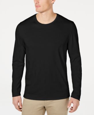 Tasso Elba Men's Supima® Blend Crewneck Long-Sleeve T-Shirt, Created ...