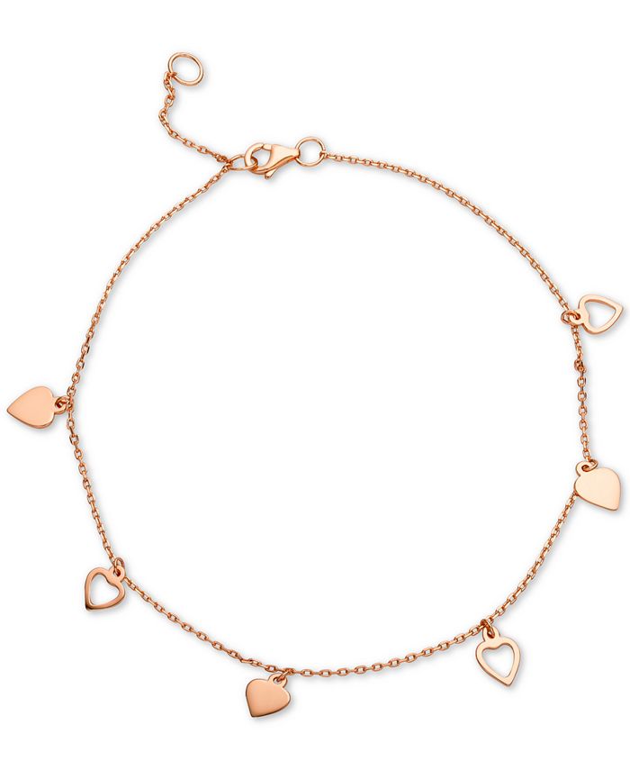Personal Rose Gold Plated 925 Silver 3 Initials Monogram Bracelet/Anklet