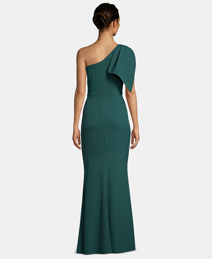Betsy & Adam One-Shoulder Bow Gown & Reviews - Dresses - Women - Macy's