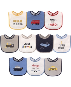 Luvable Friends Drooler Bibs with Waterproof Backing 10-Pack One Size