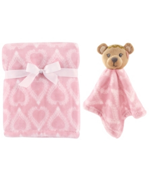 Hudson Baby Plush Blanket and Animal Security Blanket 2-Piece Set One Size