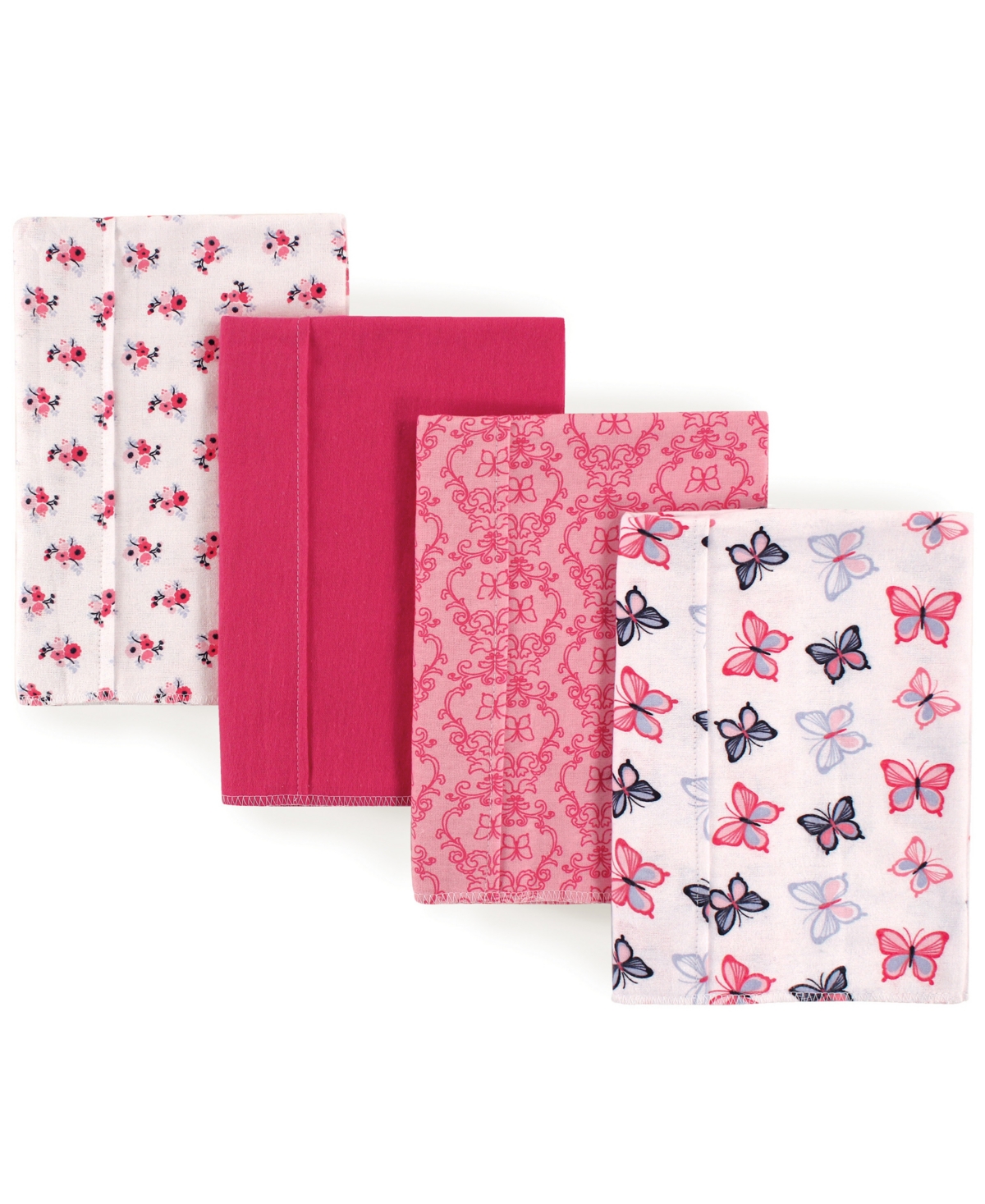 Hudson Baby Unisex Infant Cotton Flannel Burp Cloths 4pk, Bee, One Size