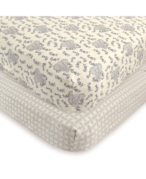 Touched By Nature Organic Cotton Fitted Crib Sheets 2-Pack One Size