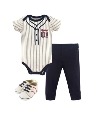 Little Treasure Bodysuits Pants and Shoes 3-Piece Set