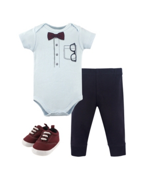 Little Treasure Bodysuits Pants and Shoes 3-Piece Set