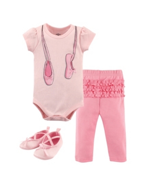 Little Treasure Bodysuits Pants and Shoes 3-Piece Set