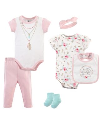 Little Treasure Baby Girls Treasure Layette Multi-Piece Layette Set - Boho 23$