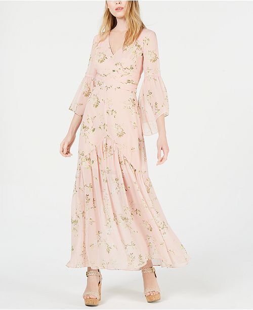 Avec Les Filles Long Sleeve Floral Maxi Dress Reviews Dresses