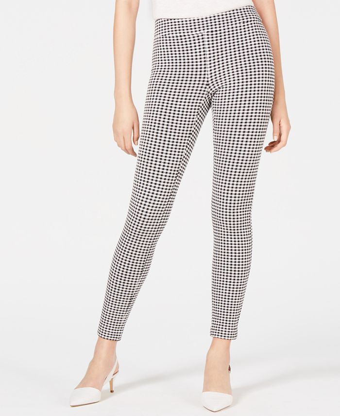 Maison Jules Gingham Pull-On Pants, Created for Macy's - Macy's