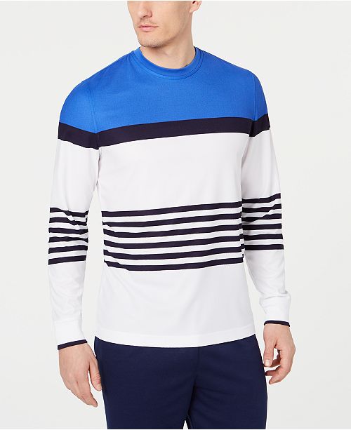 Club Room Men S Long Sleeve Colorblocked T Shirt Created