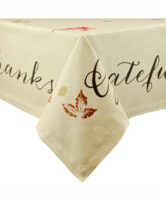 Rustic Leaves Print Tablecloth