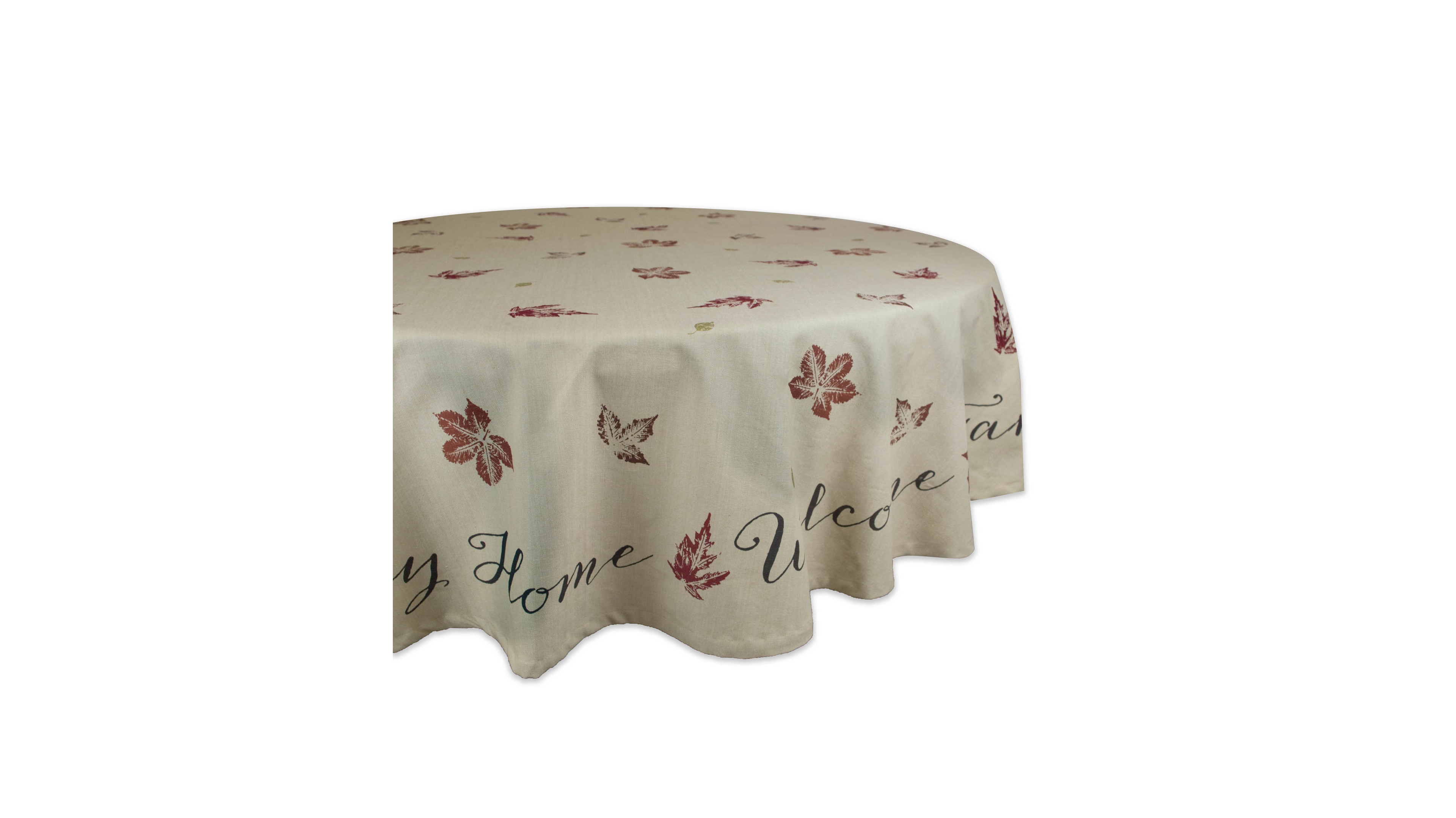 Rustic Leaves Print Tablecloth